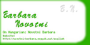 barbara novotni business card